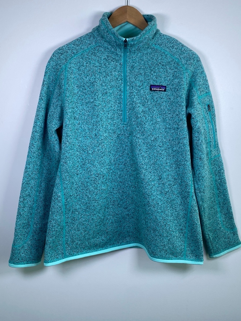 Patagonia Women’s Teal Half-Zip Fleece Pullover Size Extra Large